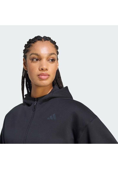 Adidas Z.n.e. Cropped Full Zip Kadın Sweatshirt C-adıkf6392b30a00 Siyah