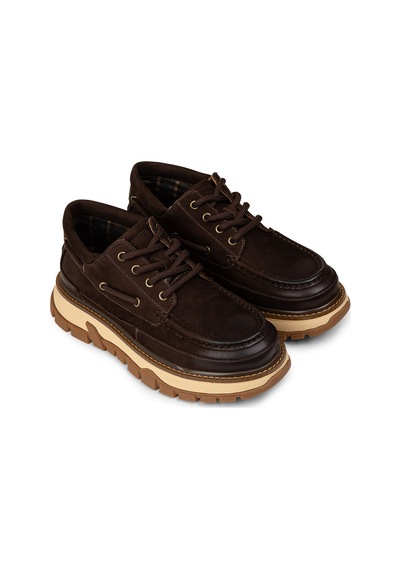 Deery Erkek Kahverengi Nubuk Sneaker - 25550mkhvc01 Kahverengi