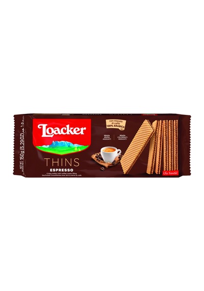 3 Adet Loacker Thins Espresso Gofret 150 G