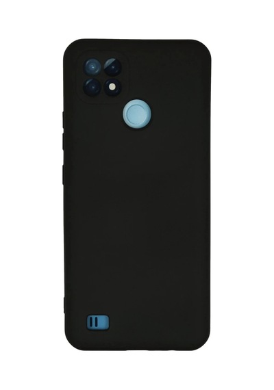 Realme C21 Uyumlu Kılıf Nano İçi Kadife Silikon - Siyah