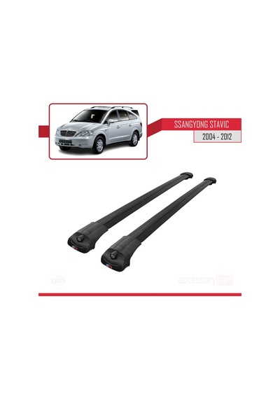 Ssangyong Stavic 2004-2012 Arası İle Uyumlu Ace-1 Ara Atkı Tavan Barı Siyah