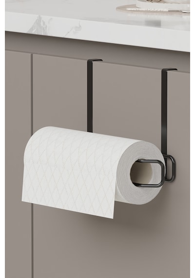 Havluluk Peçetelik Askısı Banyo Mutfak Düzenleyicisi Kağıt Rulo Havlu Askılığı Pratik Siyah Rulo Siyah