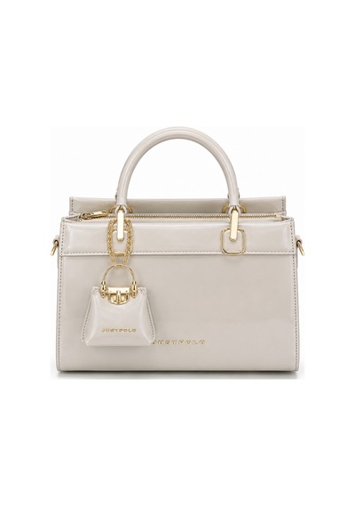 Just Polo İthal Premium Rugan Kadın Çantası Ebat Boy: 14 Cm En : 20 Cm Gri