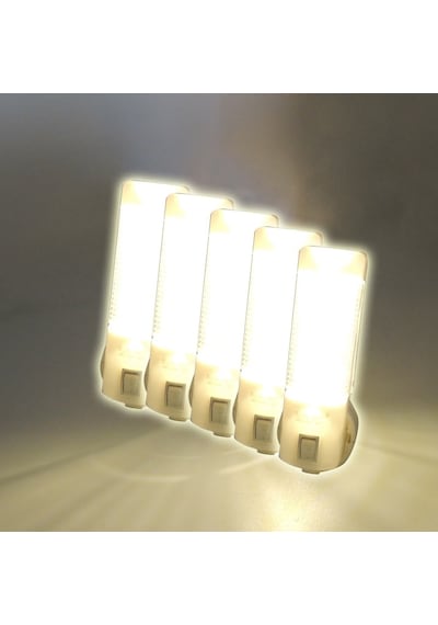 Uzun Led Gece Lambası 0,5W Tasarruflu Işıklı Fişli Düğmeli 5 Adet(535548500) Çok Renkli