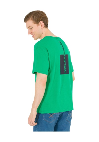 U.S. Polo Assn. Erkek Comfort Bisiklet Yaka Tişört Yeşil