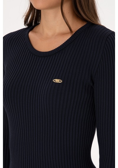 U.S. Polo Assn. Kadın Lacivert Bisiklet Yaka Kazak 50314780-VR033