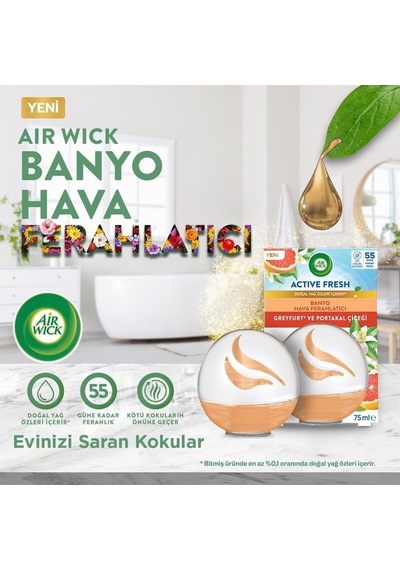 Airwick Decosphere Hava Tazeleyeci Greyfurt Ve Portakal Çiçeği 75 Ml Abundance Prosperity