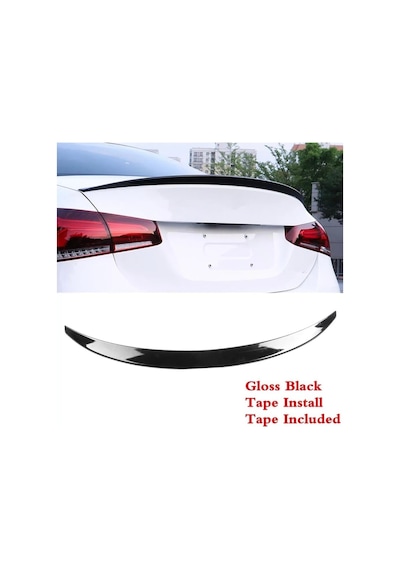 Mercedes A200 W177 Sedan Uyumlu Bagaj Üstü Pianoblack Boyalı Spoiler
