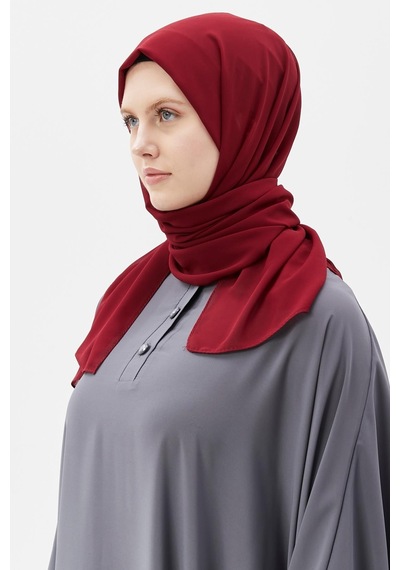 Altobeh Düz Şifon Şal Bordo