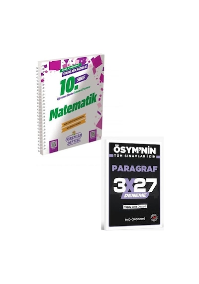 Murat 2027 10.sınıf Matematik Öğrencim Defteri+ Evp Akademi Paragraf