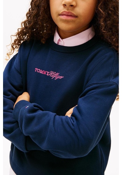 Tommy Hilfiger Kız Çocuk Sweat Kg0kg09128 Lacivert Tommy Hilfiger Kız Çocuk Sweat Kg0kg09128 Lacivert