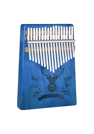 Midex Klx-454g-pak Hakiki Ağaç Geyik Desenli Kalimba 17 Tuşlu Full Set