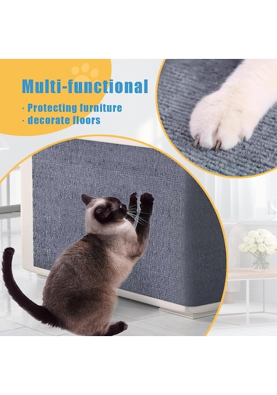 Kendinden Yapışkanlı Kedi Tırmalama Matı, 99 Cm X 30 Cm Kedi Scratcher Halı, Koltuk Mobilya Duv