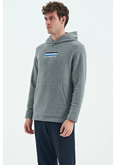 Tommy Life Erkek Kapşonlu Sweat Antrasit Art-88301 Antrasit