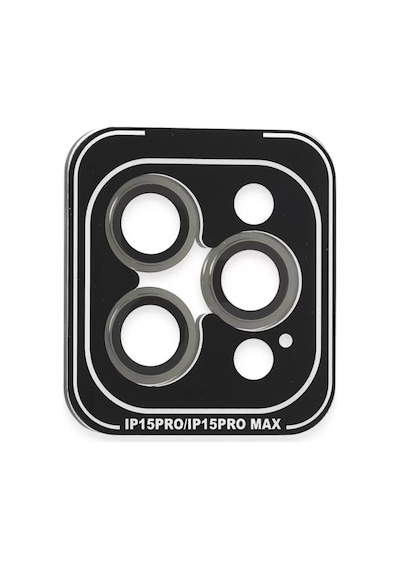 Joko Apple, Uyumlu iPhone 15 Pro Max Pvd Metal Kamera Lens - Gri