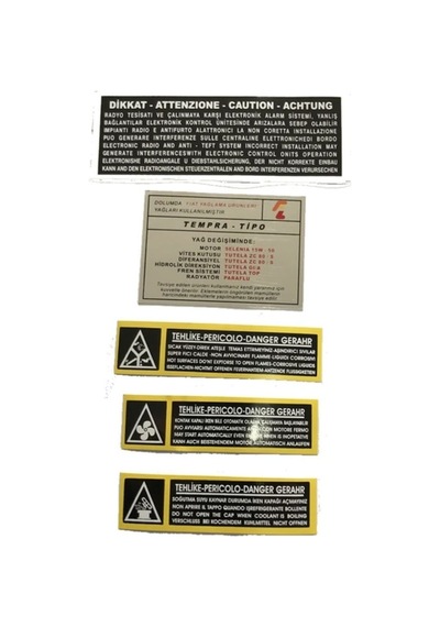 Fiat Tempra Tipo Motor Etiketi Takimi 533581624