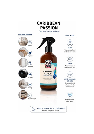 Rosie 3 Adet Caribbean Passion Oda Ve Çamaşır Spreyi 250 Ml Fresh