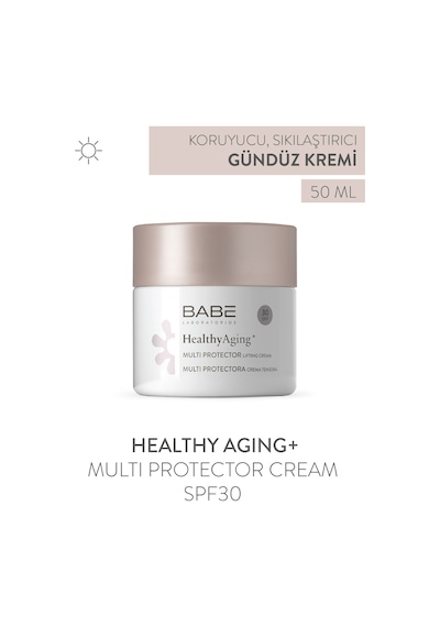 Babe Healthyaging+ Multi Protector Cream SPF30 50ml - Güneş Koruyuculu Lifting Krem