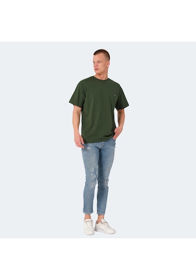 Slazenger KULANA Oversize Erkek Oversıze Haki Tişört