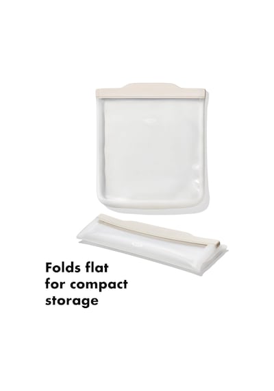Good Grips Silicone Reusable Bag Half Gallon Bag 64 Oz - Oat Çok Renkli