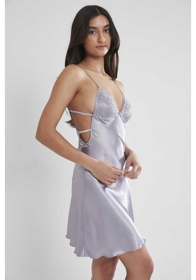 Pierre Cardin Saten Güpürlü Gecelik 630 Royal