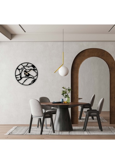 Kuş Metal Duvar Saati 5019