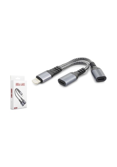 Gj-013 Lıghtnıng M To 2 Type-c F Kablo Siyah Örgülü 1 Adet