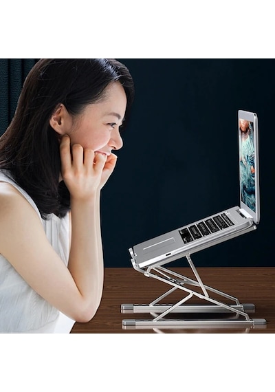 Ally Mc N8 Metal Yüksek Macbook Uyumlu - Notebook Ayarlanabilir Katlanabilir Stand- 5775