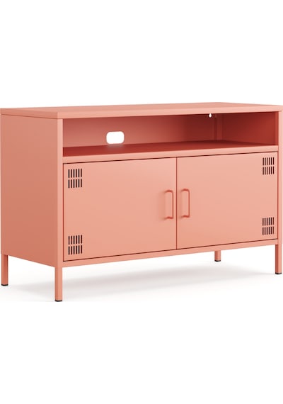 Pera Tv Ünitesi, Tv Dolabı,2 Kapaklı, Açık Raflı 100,50 X 40 X 64,50 Cm Ral 3022 Somon Pera Tv Ünitesi, Tv Dolabı,2 Kapaklı, Açık Raflı 100,50 X 40 X 64,50 Cm Ral 3022 Somon