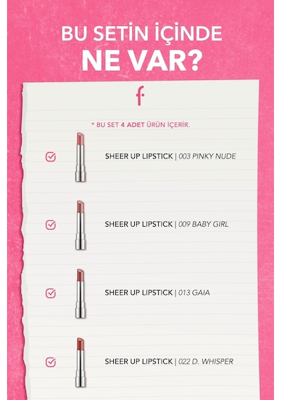 Lush Lips Collection 4'lü Makyaj Seti SET185