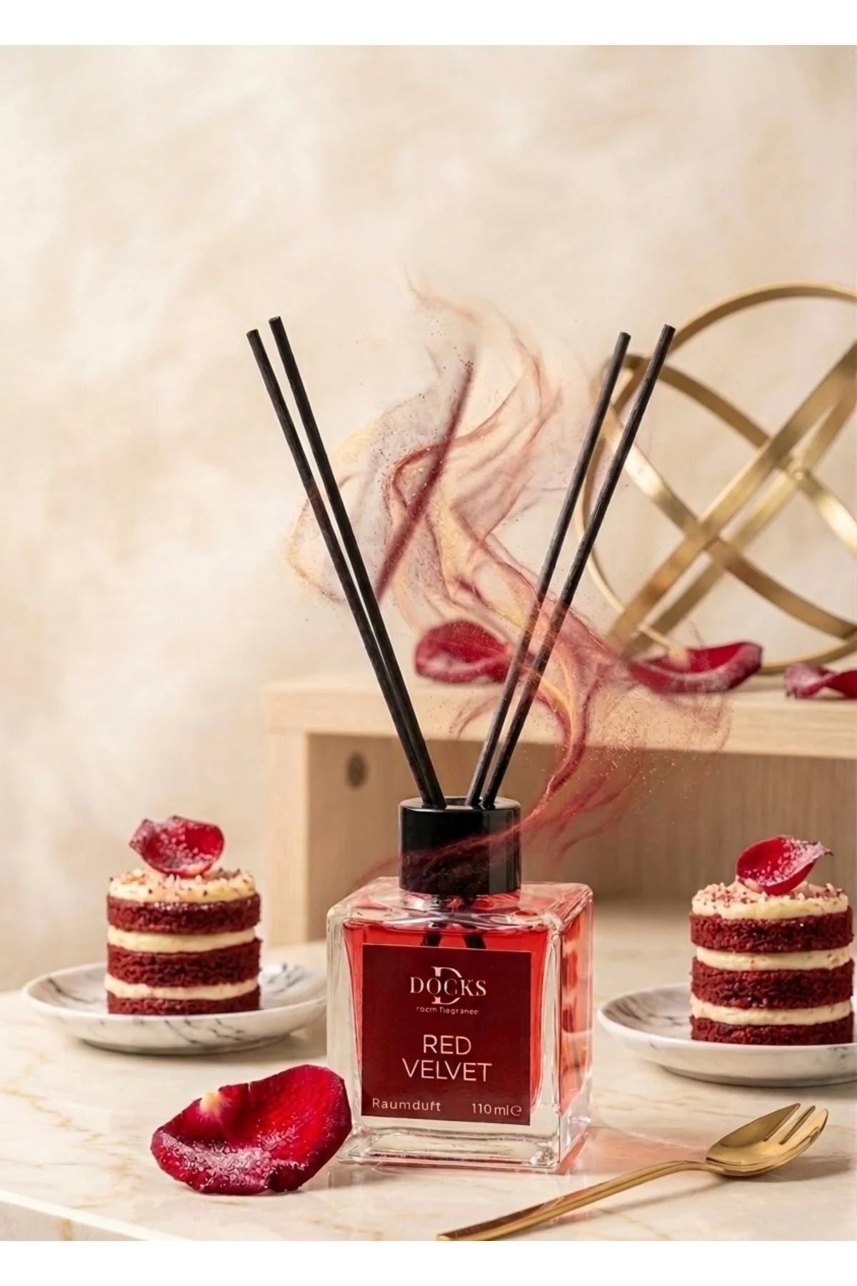 Docks Red Velvet Aromalı Oda Kokusu-çubuklu Difüzör Kırmızı Meyveli Çiçeksi