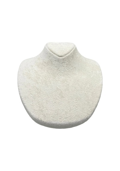 Süet Kumaş Rose Manken Krem Renk 20/18 Cm Kolye Gerdanlık Takı Sergileme Mankeni