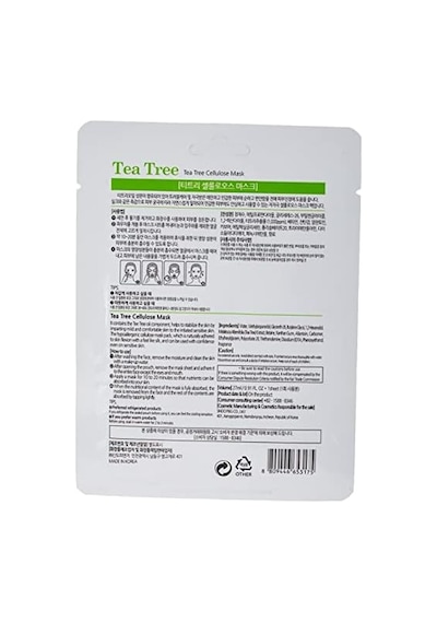 Grace Day Problemli Ciltler Için Çay Ağacı Yağı İçeren Selüloz Maske Tea Tree Mask 8809446653175, One Size