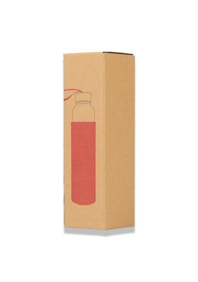 500 Ml Cam Matara Açık Kırmızı