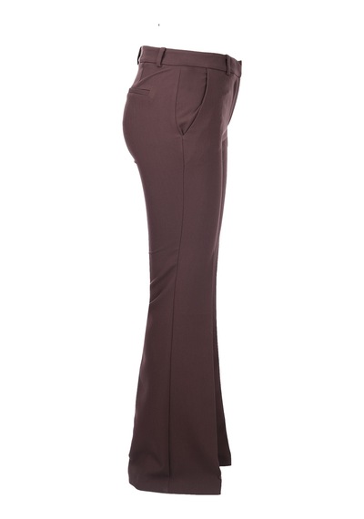 Ekol Kadın Minimalist Yüksek Bel Midi Çan Pantolon - Günlük & İş Kahve