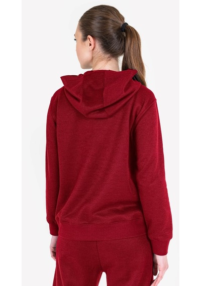 Lescon Kırmızı Kadın Kapüşonlu Sweatshirt 23n-2105