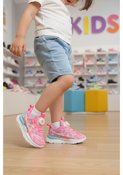 United Colors Of Benetton Pembe Misina Bağcıklı Kız Çocuk Spor Ayakkabı Bnı-10256 P