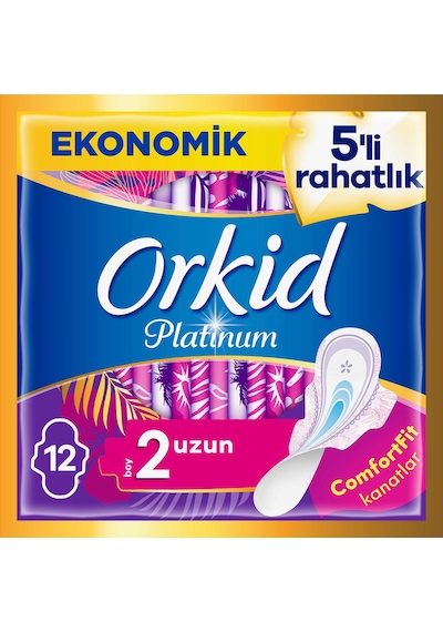 Orkid Platinum Hijyenik Ped Uzun 12'li