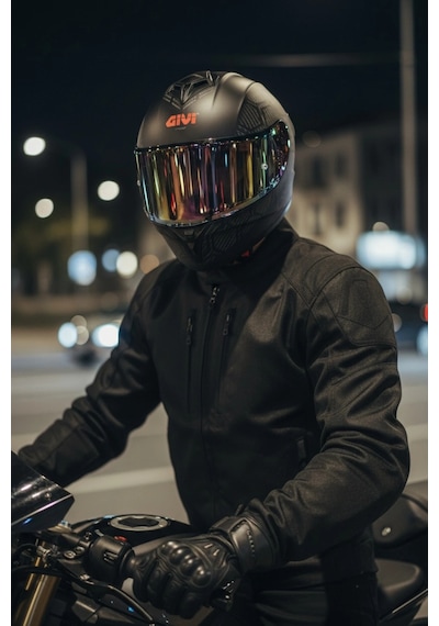 Gıvı 50.x Snake Mat  1 Renkli 1 Şeffaf Vizörlü Motosiklet Kask İridyum Vizör + Şeffaf