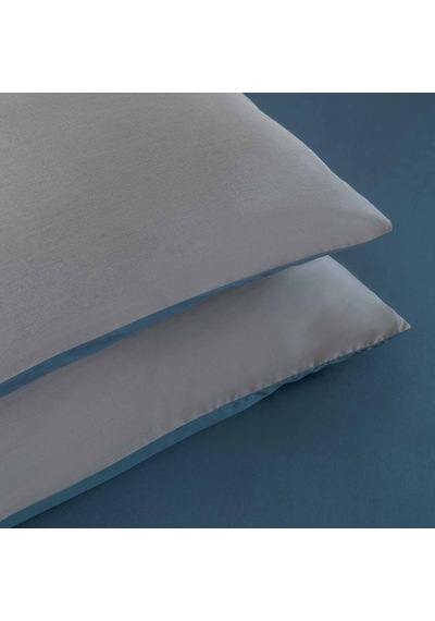 Bettıe %100 Pamuk King Size Nevresim Seti 230x220 Cm Mavı/koyu Grı Mavi/koyu Gri