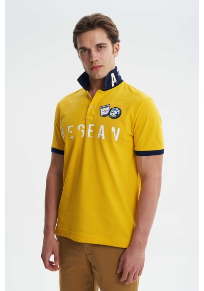 AR-MA Arma Erkek Regular Fit Likralı Pike Polo Yaka Tişört Y27374308601 Sarı