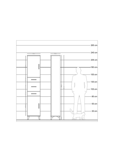 Arges Dolap 3 Raflı 3 Çekmeceli 2 Kapaklı 44x30x221 Antrasit-çam Antrasit Arges Dolap 3 Raflı 3 Çekmeceli 2 Kapaklı 44x30x221 Antrasit-çam Antrasit