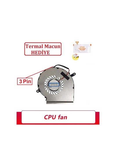 Msı Paad06015sl N285 N302 N303 N317 N318 Gpu Fan Soğutucu - Ver.1 3 Pin