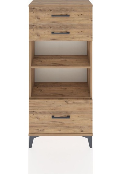 Hyperion Dolap 2 Raflı 3 Çekmeceli 60x44x134 Çam-çam Çam