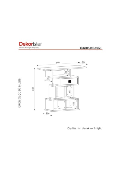 Dekorister Bertha Dresuar  Antrasit-Mermer Antrasit