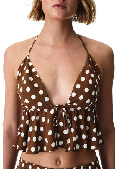Penti Polka Dot Frill Bikini Üstü