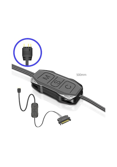 3 Pin Argb Fan Led Kontrolcü 5v A-rgb Fan Denetleyici Sata Güç