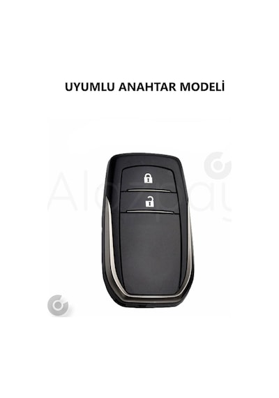 Toyota Corolla Cross Yaris Cross Ch-r Hilux Uyumlu Silikon Anahtar Kılıfı Siyah Beyaz - 1 Adet