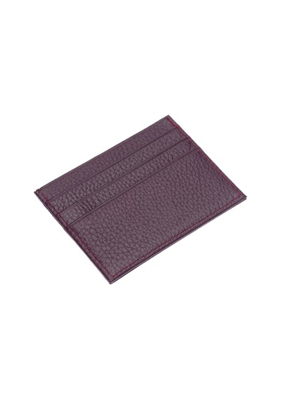 West Polo Hakiki Deri Bol Kartlıklı Unisex Kartlık Wpt041 MÜRDÜM Mürdüm