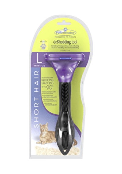 Furminator Short Hair Kısa Tüylü Kedi Tüy Toplama Tarağı L Boy